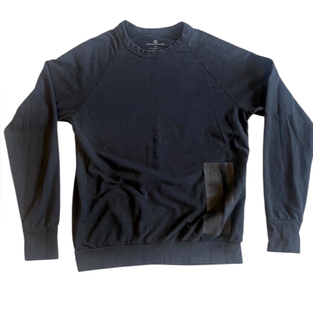 SoulCycle Black Sweatshirt with‎ Skull & Crossbones Hologram Logo –  Small